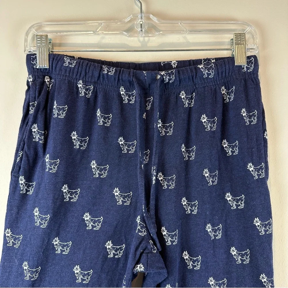 GOAT USA Kid’s Dark Blue White Cotton Blend Heavenly Soft Pajama Pants Youth XL